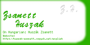 zsanett huszak business card