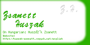 zsanett huszak business card